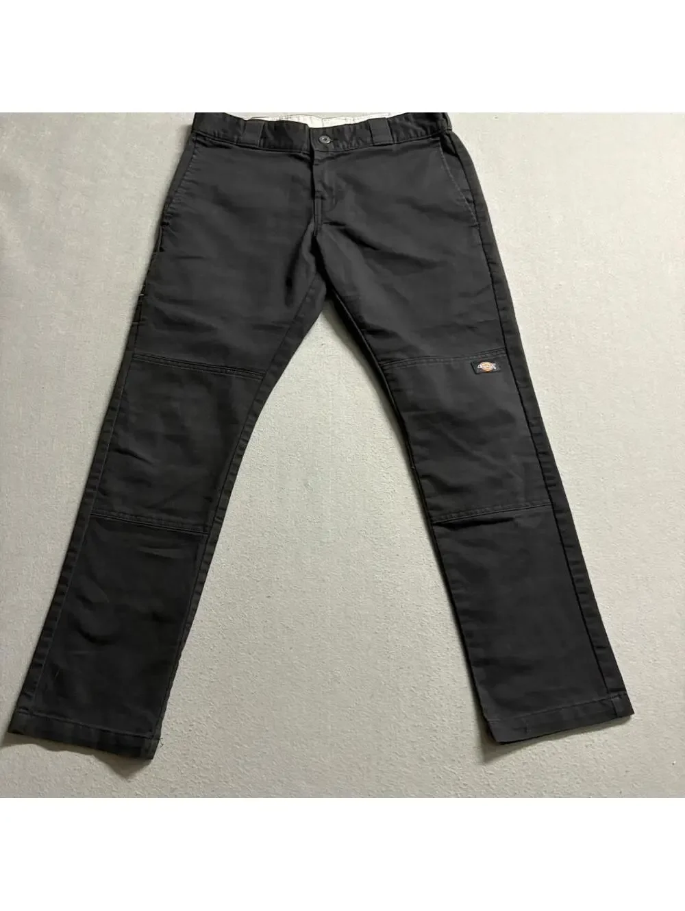 Dickies Skinny Straight Double Knee Pants Mens 31x30 Black Workwear WP811BK